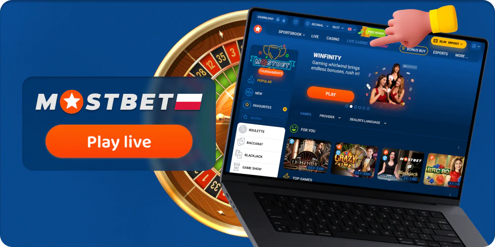 Kasyno na żywo dla graczy Mostbet z Polski