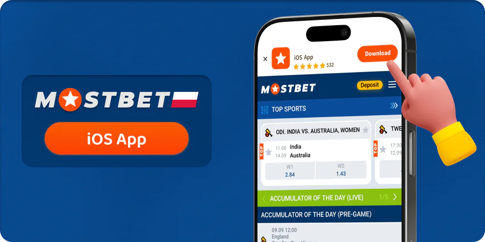 Aplikacja iOS Mostbet dla graczy z Polski